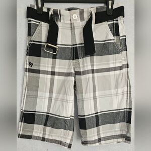 🟡 SOUTH POLE Plaid Shorts with Belt 14